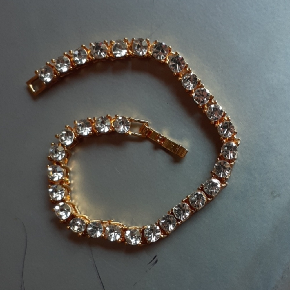 Gold plated tennis bracelet